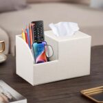 PU Leather Square Tissue Box Cover - Multi-Functional Tissue Box Holder, Tissue ... - Image 7