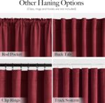 RYB HOME Christmas Red Velvet Curtain Panels for Living Room Bedroom, Heavy Duty... - Image 3