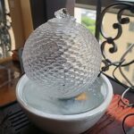 Water Fountain Indoor, Ceramic Tabletop Indoor Fountains with Glass Ball, Modern... - Image 5