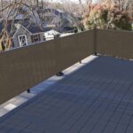 Bynbbur 2.5' x 25' Brown Balcony Privacy Screen Apartment Deck Railing, Mesh Fen... - Image 7