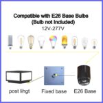 Outdoor Modern Post Light, LED Fence Deck Cap Light High Voltage Wired Lantern C... - Image 3