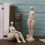 Modern Abstract Fat Woman Resins Sculpture Lady Figurine Statue for Home Interio... - Image 9