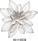 Wall Decor Wall Decor Sculptures Light Luxury Iron Metal Pendant Flower Wall Dec... - Image 8