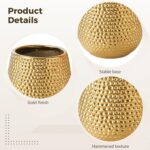 6 Inch Golden Plant Pot, Small Succulent Planter for Indoor Plants, Tabletop Dec... - Image 4