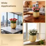 6 Inch Golden Plant Pot, Small Succulent Planter for Indoor Plants, Tabletop Dec... - Image 6