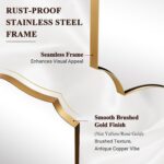 ANDY STAR Bathroom Mirror, 28x36 Inch Brushed Gold Vanity Mirror, Stainless Stee... - Image 5