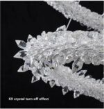Modern Nordic Art Deco Led Chaner Luxurious K9 Crystals Circle Pendant Lamp Parl... - Image 8
