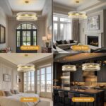 Modern Crystal Chandeliers for Living Room, 40 Inch Large Gold Crystal Chandelie... - Image 9