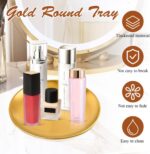 8 Pcs 9 Inch Round Gold Tray, Stainless Steel Gold Dessert Trays, Bar Tray for C... - Image 4