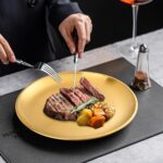 8 Pcs 9 Inch Round Gold Tray, Stainless Steel Gold Dessert Trays, Bar Tray for C... - Image 6