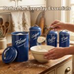 Hillbond Kitchen Canister Set of 4, Airtight Stainless Steel Food Storage Contai... - Image 7