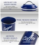 Hillbond Kitchen Canister Set of 4, Airtight Stainless Steel Food Storage Contai... - Image 9