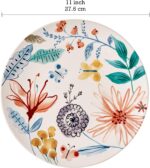 Bico Blossom Symphony Dinner Plates Set of 4, 11 Inch Large Ceramic Plates for P... - Image 3