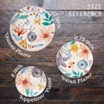 Bico Blossom Symphony Dinner Plates Set of 4, 11 Inch Large Ceramic Plates for P... - Image 4