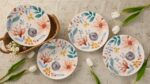 Bico Blossom Symphony Dinner Plates Set of 4, 11 Inch Large Ceramic Plates for P... - Image 5