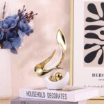 Gold Living Room Decor Table,Sculptures Home Decor,Modern Abstract Art,Dinner Ta... - Image 4