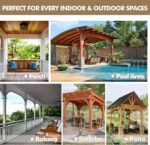 HolidayIdeas 4 Panels Outdoor Sheer Curtains for Patio Waterproof-Natural Linen ... - Image 7