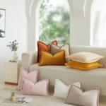 JUSPURBET Champagne Velvet Throw Pillow Covers 16x16 Inch Set of 2 with Soft Tas... - Image 6
