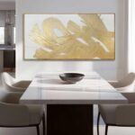 XIANSHOU White and Gold Wall Painting Neutral Wall Decor Modern Abstract Wall Ar... - Image 5