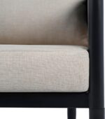 SAFAVIEH Outdoor Collection Harrison Black & Taupe Barrel Back Chair Set of 2 - Image 4