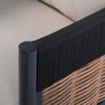 SAFAVIEH Outdoor Collection Harrison Black & Taupe Barrel Back Chair Set of 2 - Image 5