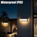Modern Outdoor LED Wall Light Fixture, 36W LED Black Porch Light Waterproof Anti... - Image 3