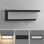 Modern Outdoor LED Wall Light Fixture, 36W LED Black Porch Light Waterproof Anti... - Image 4