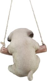 Ebros Gift Adorable Lifelike Teacup Pug Puppy Dog Macrame Branch Hanger 5.5" Tal... - Image 7