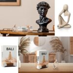Wesiti 4 Pcs Decorative Books for Home Decor with Resin Statue Thinker Decoratio... - Image 6