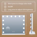 Vanity Mirror with Lights Lighted Makeup Mirror with Dimmable LED Bulbs,3 Color ... - Image 5