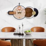 38x20 Inch Large Modern Wall Clock for Living Room - Metal & Wood Combination, S... - Image 4