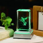 Movdyka 3D Unicorn Crystal Decor Glass Animals with LED Color-Changing Base | Pr... - Image 3