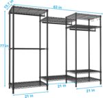 Ulif E13 Heavy Duty Clothes Rack（With 4 Hanger Rods & 8 Shelves） Freestanding Cl... - Image 3