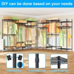 Ulif E13 Heavy Duty Clothes Rack（With 4 Hanger Rods & 8 Shelves） Freestanding Cl... - Image 4