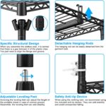 Ulif E13 Heavy Duty Clothes Rack（With 4 Hanger Rods & 8 Shelves） Freestanding Cl... - Image 7