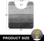 OLANLY Luxury Toilet Rugs U-Shaped 24x20, Extra Soft and Absorbent Microfiber Ba... - Image 3