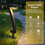 Solar Lawn Lights 7-Shaped Solar Walkway Light Outdoor IP65 Waterproof Dusk to D... - Image 4