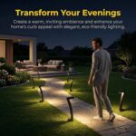 Solar Lawn Lights 7-Shaped Solar Walkway Light Outdoor IP65 Waterproof Dusk to D... - Image 5