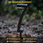 Solar Lawn Lights 7-Shaped Solar Walkway Light Outdoor IP65 Waterproof Dusk to D... - Image 8