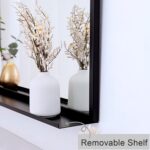 Chende Black Mirror with Shelf, 40'' x 28'' Large Arched Mirror for Fireplace Li... - Image 4