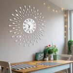 Large Wall Clock Metal Decorative Wall Clocks Silent Non-Ticking,Bling Shining M... - Image 4