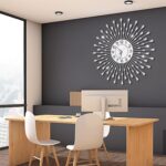 Large Wall Clock Metal Decorative Wall Clocks Silent Non-Ticking,Bling Shining M... - Image 6