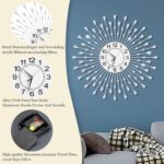 Large Wall Clock Metal Decorative Wall Clocks Silent Non-Ticking,Bling Shining M... - Image 7