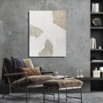 NBAODAN White and Beige Wall Paintings Large Abstract Canvas Wall Art Textured O... - Image 3