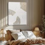 NBAODAN White and Beige Wall Paintings Large Abstract Canvas Wall Art Textured O... - Image 4