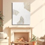NBAODAN White and Beige Wall Paintings Large Abstract Canvas Wall Art Textured O... - Image 6