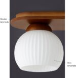 E27 Modern American Light Luxury Simplicity Wood Strip Balcony Ceiling Light Nor... - Image 7