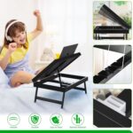 Artmeer Bed Tray Table Breakfast Food Tray with Folding Legs Serving Tray for La... - Image 4