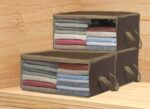 Simple Houseware 3 Pack Foldable Closet Organizer Clothing Storage Box with Clea... - Image 6