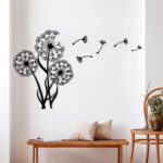 Metal Dandelion Wall Art, Minimalist Modern Abstract Sculpture Hangings, Home De... - Image 3